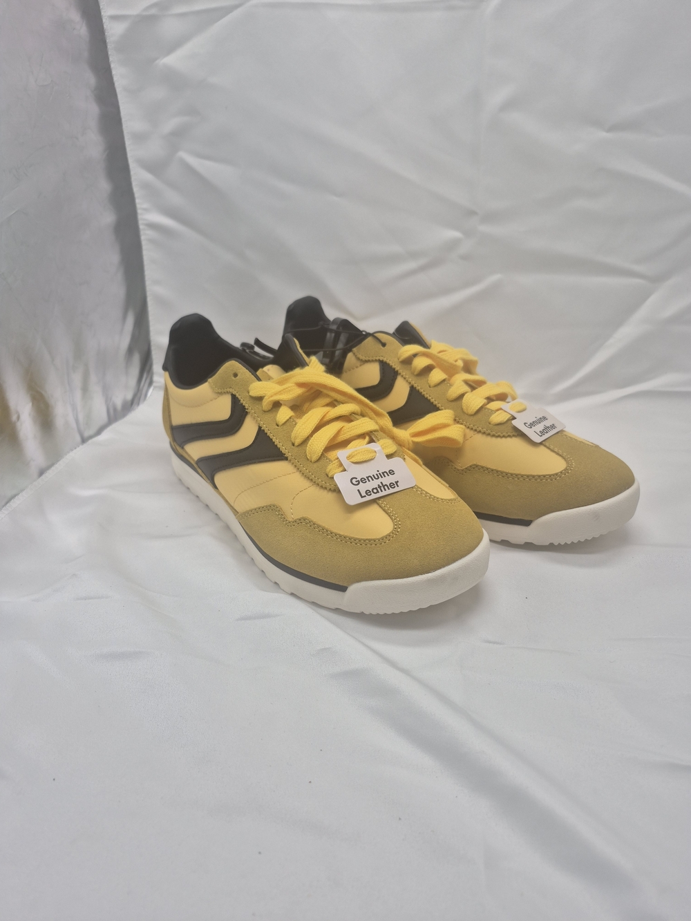 Men's Yellow Genuine Leather Retro Trainer